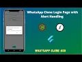 Flutter Chat App - WhatsApp Clone Login Page with Alert Handling Pt-2 WhatsApp Clone