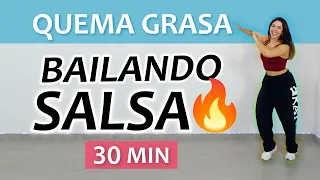 Ponte fit BAILANDO SALSA en casa | 30min (Full body cardio)