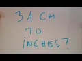 31 cm to inches
