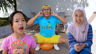 Cobil, Keysha & Sheena Main KUN Card Game Yang Kalah Harus Meletuskan Balon