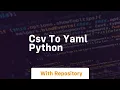 csv to yaml python