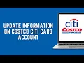 How To Update Personal Information on Costco Citi Card Account 2024 FULL GUIDE