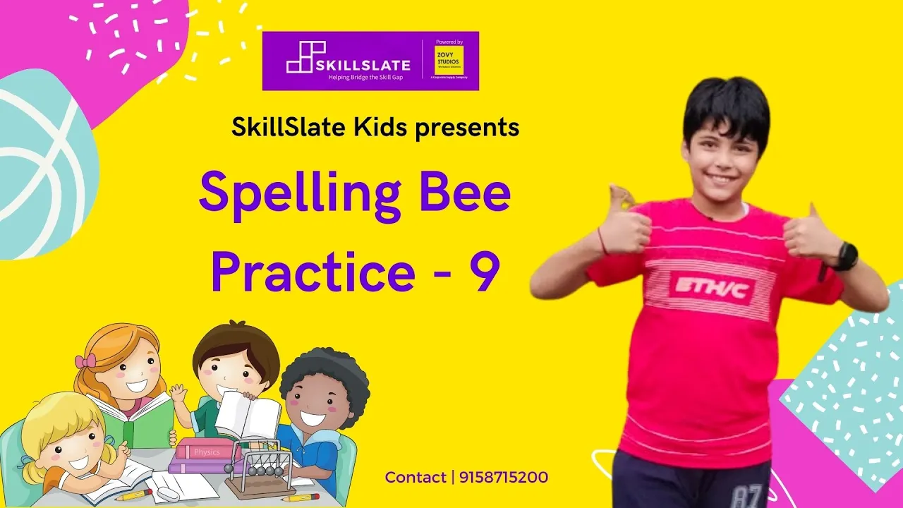 All India Spell Bee Contest Practice -9 for Kids by SkillSlate ( For Age - Upto 10 Years)