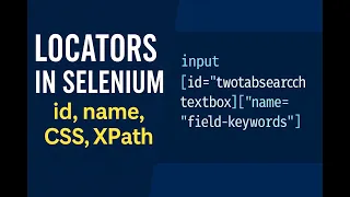 Locators in Selenium id name linkText CSS Selector XPath Explained with Real-Time Examples