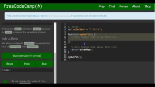 Global vs Local Scope in Functions freeCodeCamp Basic Javascript
