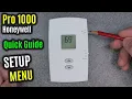 Honeywell Home PRO 1000 Setup Operation Non-Programmable Manual Digital Thermostat