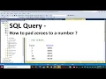 SQL Interview Query How to pad zeroes to a number LEFT
