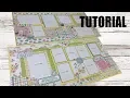 Scrapbook Tutorial Echo Park Easter Wishes 4 double layouts Cutting Guide E