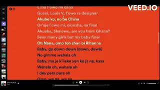 song review asake whats up my g lyrics displayed