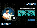 Python Programming Bootcamp Functions in Python Write Once Use Anywhere