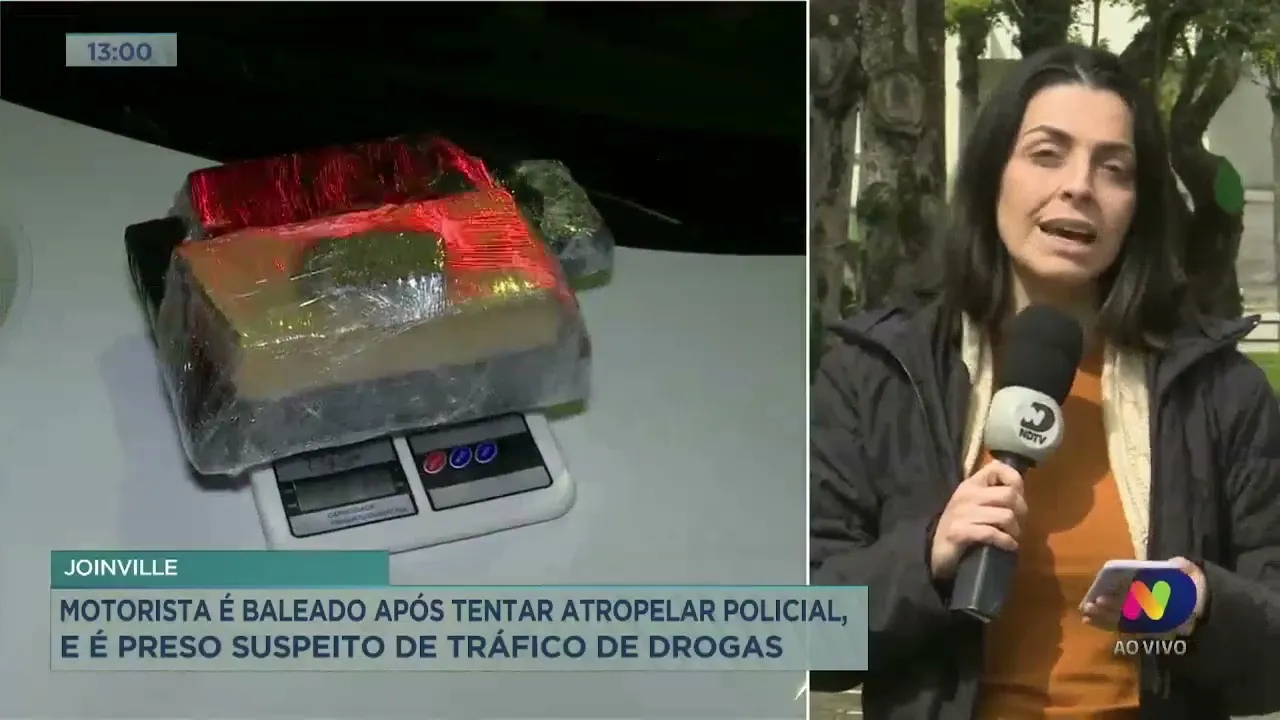 Motorista é baleado ao tentar atropelar policial, em Joinville