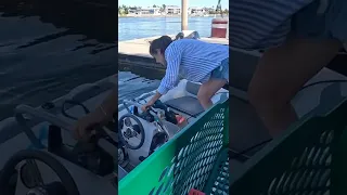 How we shop on a boat !!!         #boatlife #boating #boatliving #shoppping #youtubeshorts
