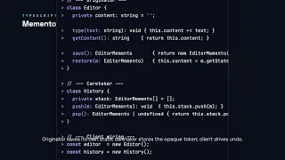 Memento - Software Design Patterns