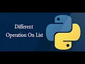 Python Tutorial Bangla 51 Different operation on list
