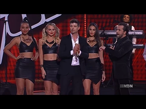 Download MP3 Robin Thicke - Blurred Lines, live on The.Voice.AU