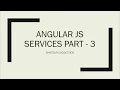 Angular JS Services Part-3