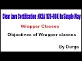Java Wrapper Classes Objectives of Wrapper classes by Durga Sir