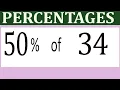 Percentages 50 Percentage of 34