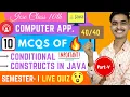 Conditional Constructs In Java MCQ ICSE 10 Semester 1 Computer Applications Important MCQ