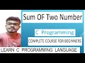Sum of Two Numbers in C programming Learn C programming for Beginners Sum of two numbers in C