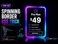 Build a Pricing Card with Spinning Gradient Border Animation Pure CSS Tutorial