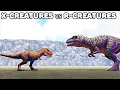 X-CREATURES vs R-CREATURES ARK SURVIVAL EVOLVED