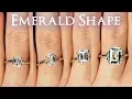 Emerald Shaped Diamond Size Comparison on Hand Finger Engagement Ring Cut 1 Carat 2 ct 66 3 4 1 5