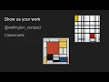 Mondrian-style artwork in Scratch