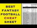 Best Fantasy Football CHEAT SHEET for Drafting 2023 NFL SEASON