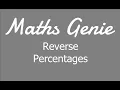 Reverse Percentages