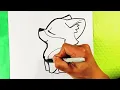 EASY How to Draw YOUNG WOLF