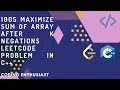 1005 Maximize sum of array after k negations leetcode problem in c leetcode for beginners