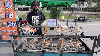 Popular Thai Street Food - Charcoal-Grilled Duck