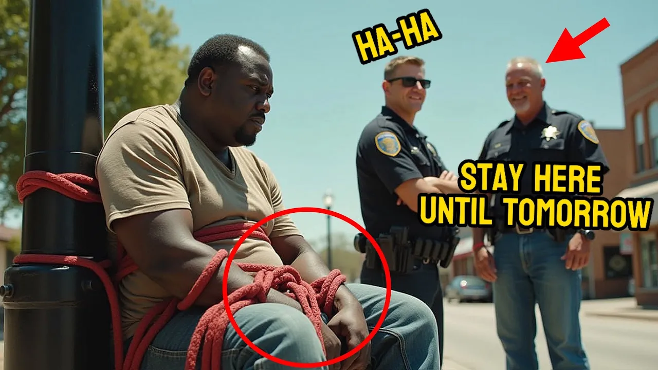 Outline Video White Cops Tied a Black Man to a Pole for Fun, Not Knowing He Was Their New Chief