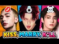 Lagu KISS 💋 MARRY💍K*LL 💀 - KPOP MALE IDOLS 💙 | Kpop Quiz Challenge