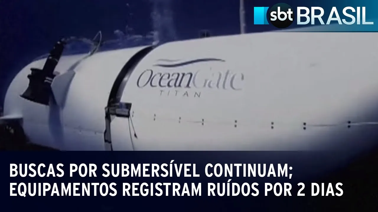 Buscas por submersível continuam; equipamentos registram ruídos por 2 dias | SBT Brasil (21/06/23)