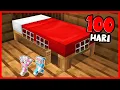 Download Lagu ATUN \u0026 MOMON BERTAHAN DIDALAM RANJANG SELAMA 100 HARI DARI KEJARAN MONSTER !! Minecraft