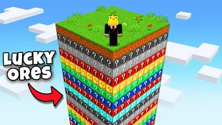 100 Days, But It's ONE CHUNK With LUCKY Blocks!