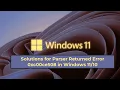Solutions for Parser Returned Error 0xc00ce508 in Windows