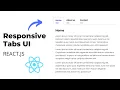 Create Responsive Tabs UI using React js