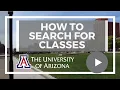 How to search for University of Arizona classes