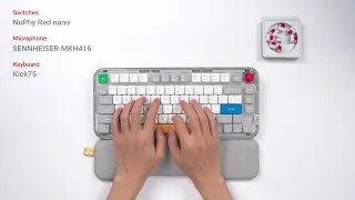 NuPhy Kick75 Typing Sound Test - Red Nano Brown Nano Blush Nano Silver Nano