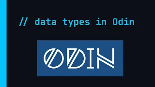 Odin Intro 1 3 - Data Types