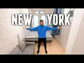 Living CHEAP - TINY 300 ft NYC Studio Apartment Tour