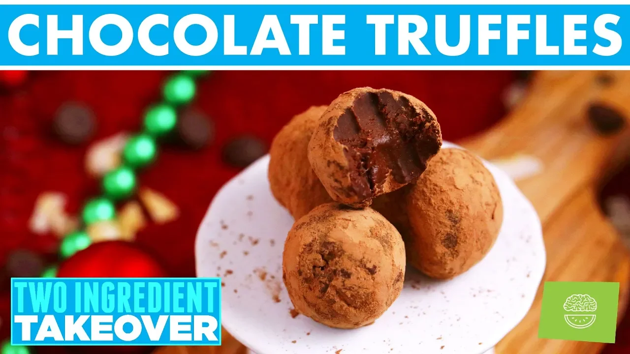 2 Ingredient Chocolate Truffles! Two Ingredient Takeover Holiday Recipes!