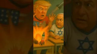 کارتون سیاسی خنده دار جنگ ایران و اسرائیل و آمریکا 