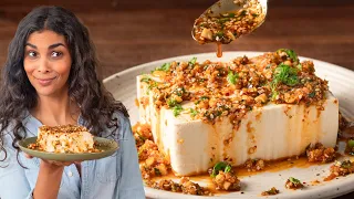 Cold Tofu with Homemade Chili Crisp (low effort, high reward)