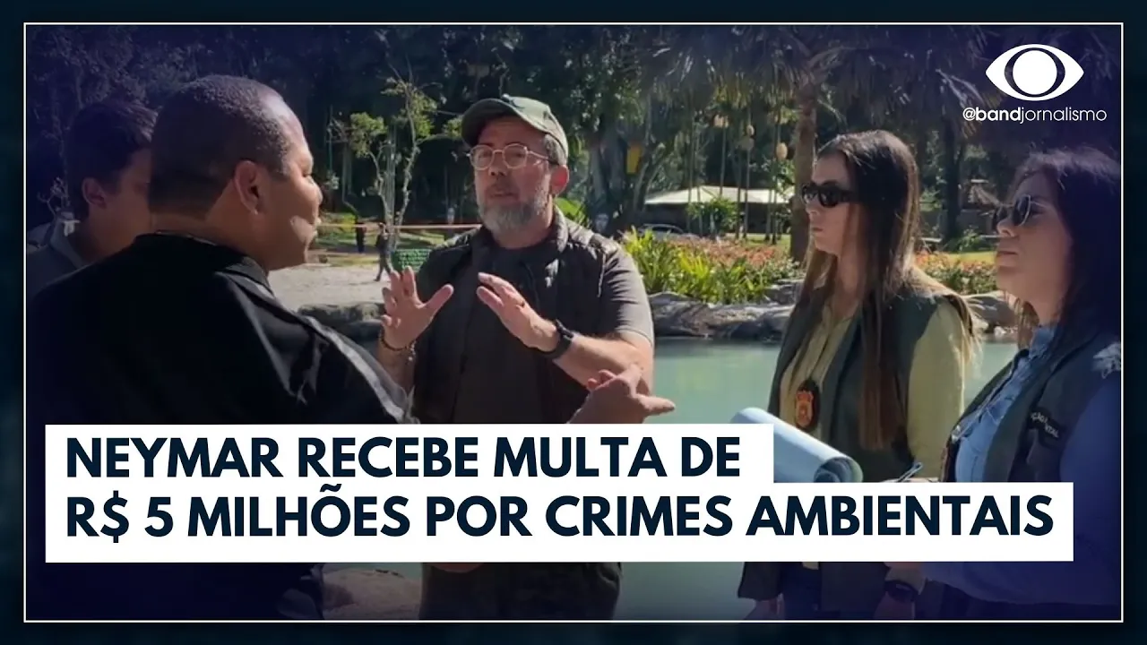 Fiscais barram obra em mansão de Neymar por irregularidades | Jornal da Band