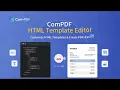ComPDF Generation Template Editor Tutorial Generate PDFs from HTML Templates JSON Data