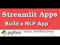 Building a NLP App with Streamlit Spacy and Python NER Sentiment Analyser Summarizer
